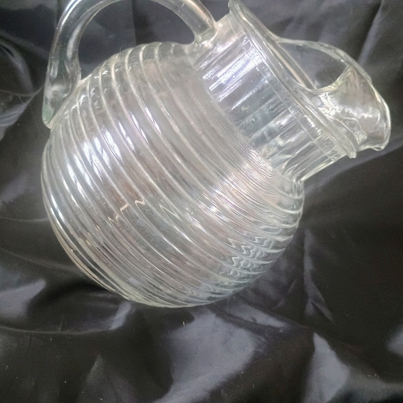 Anchor Hocking Ribbed Glass Pitcher - Picture 2 of 5